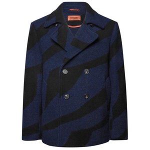 SOLD | Missoni Slub Wool Knit Peacoat Double-Breasted IT50/L Mens